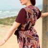 Burkini Demi Manche Bordeaux - MOANA – Style Tropical Chic