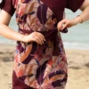 Burgundy Half Sleeve Burkini