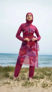 Mirage Pink 4-Piece Burkini Premium Full Coverage Swimwear