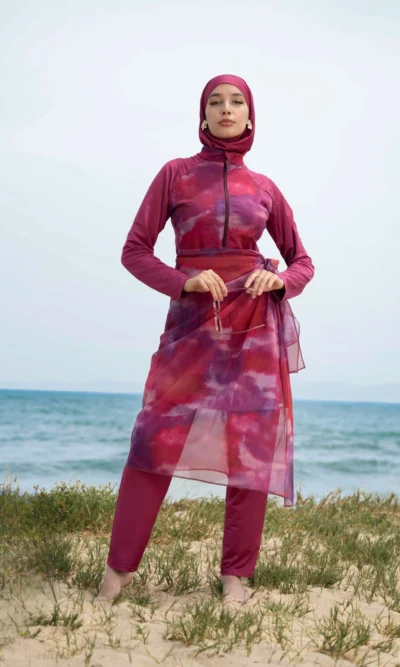 Maillot de Bain Burkini 4 Pièces Mirage Rose