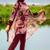 Burkini Chic 4 Pièces avec Tunique Longue Moana Bordeaux