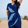 Burkini Court Femme Bleu Esmeralda