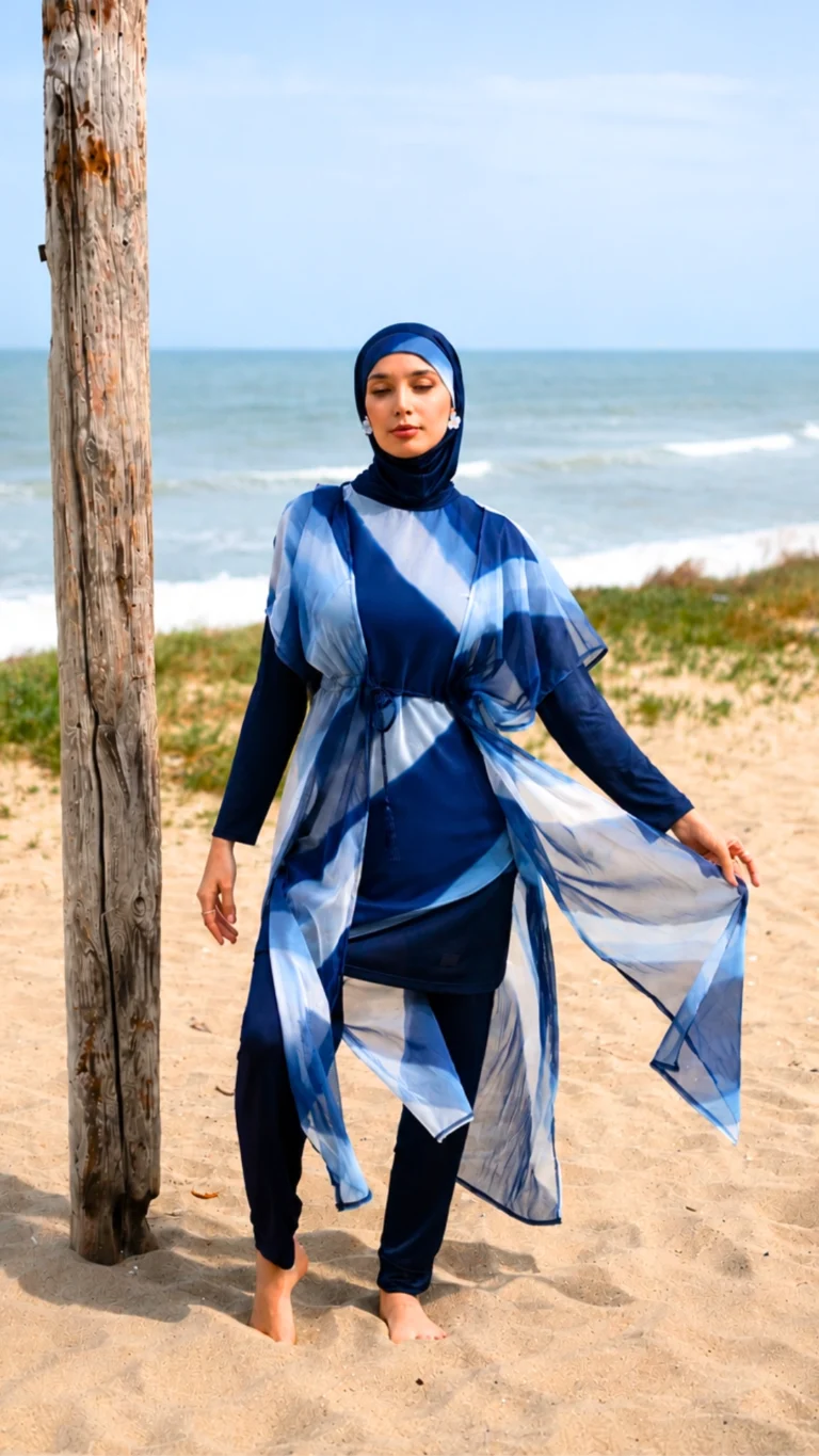 Burkini Femme Bleu Élégant