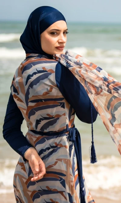 Burkini Femme Bleu Marine Serena – Maillot de Bain Modeste Chic