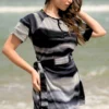 Burkini Manche Courte Noir et Blanc - Luna