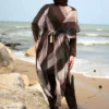 Burkini Marron 4 Pièces Élégant