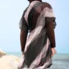 Burkini Marron 4 Pièces Élégant dos