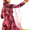 Burkini Mastour Aquarelle Bordeaux Maillot de Bain 4 Pièces