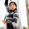 Burkini Noir et Blanc Effet Marbré Élégance Moderne Luna