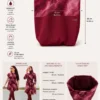 Grand Sac De Plage Bordeaux Aquarelle