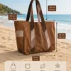Grand Sac De Plage Marron – dimensions
