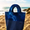 Large Blue Beach Tote Bag