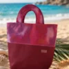 Large Beach Bag Tie-Dye Bordeaux