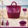 Large Beach Bag Tie-Dye Bordeaux