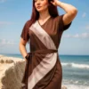 Maillot de Bain Couvrant Marron Femme