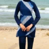 burkini femme bleu face