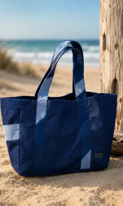 sac de plage femme bleu marine