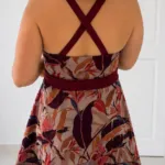 Bordeaux Swim Dress MOANA – Tropical Print & Built-In Shorts photo review