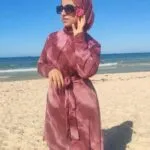 Burkini Mastour Rose Aquarelle : Maillot de Bain 4 Pièces avec Tunique Fluide photo review