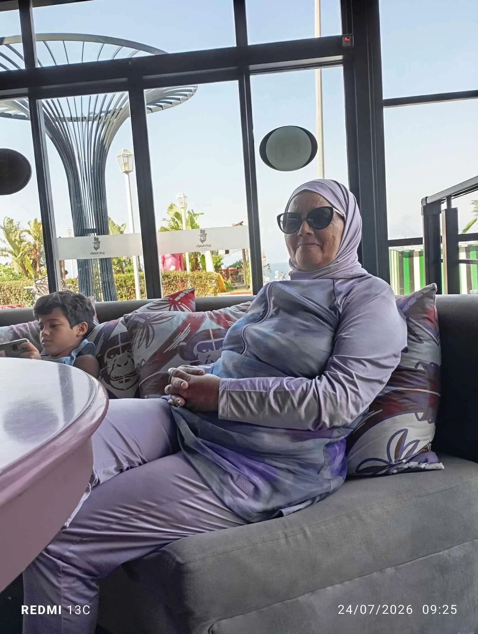 Click to view full screen Burkini 4 Pièces Mauve Lilas Femme – Maillot de Bain Long et Couvrant photo review