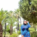 Burkini Moderne Aquarelle Bleu : Maillot de Bain 4 Pièces avec Tunique Légère photo review