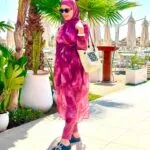 Burkini Mastour Rose Aquarelle : Maillot de Bain 4 Pièces avec Tunique Fluide photo review