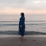 Burkini Moderne Aquarelle Bleu : Maillot de Bain 4 Pièces avec Tunique Légère photo review