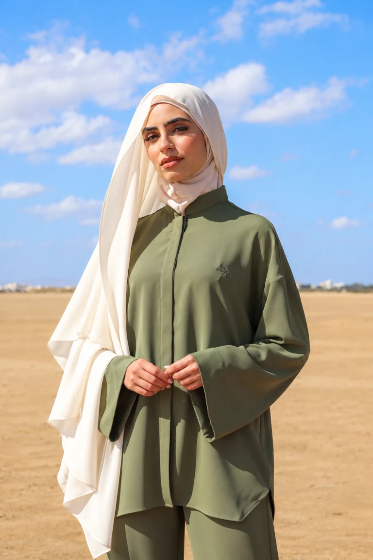 Ensemble Femme Vert Olive Grace portrait
