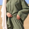 Ensemble Femme Vert Olive détails