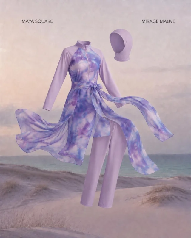 Five silhouettes, one vision. 🌊

Aquarelle Rose, Aquarelle Bleu, Mirage Rose, Mirage Mauve et Luna Noir & Blanc;  des maillots pensés pour conjuguer couvrance, mouvement et élégance.

Profitez de –20 % sur une sélection de maillots pour cette fin de saison.

Découvrez votre modèle sur notre site. 🤍

#MayaSquare #ModestSwimwear #Burkini #SwimwearCollection